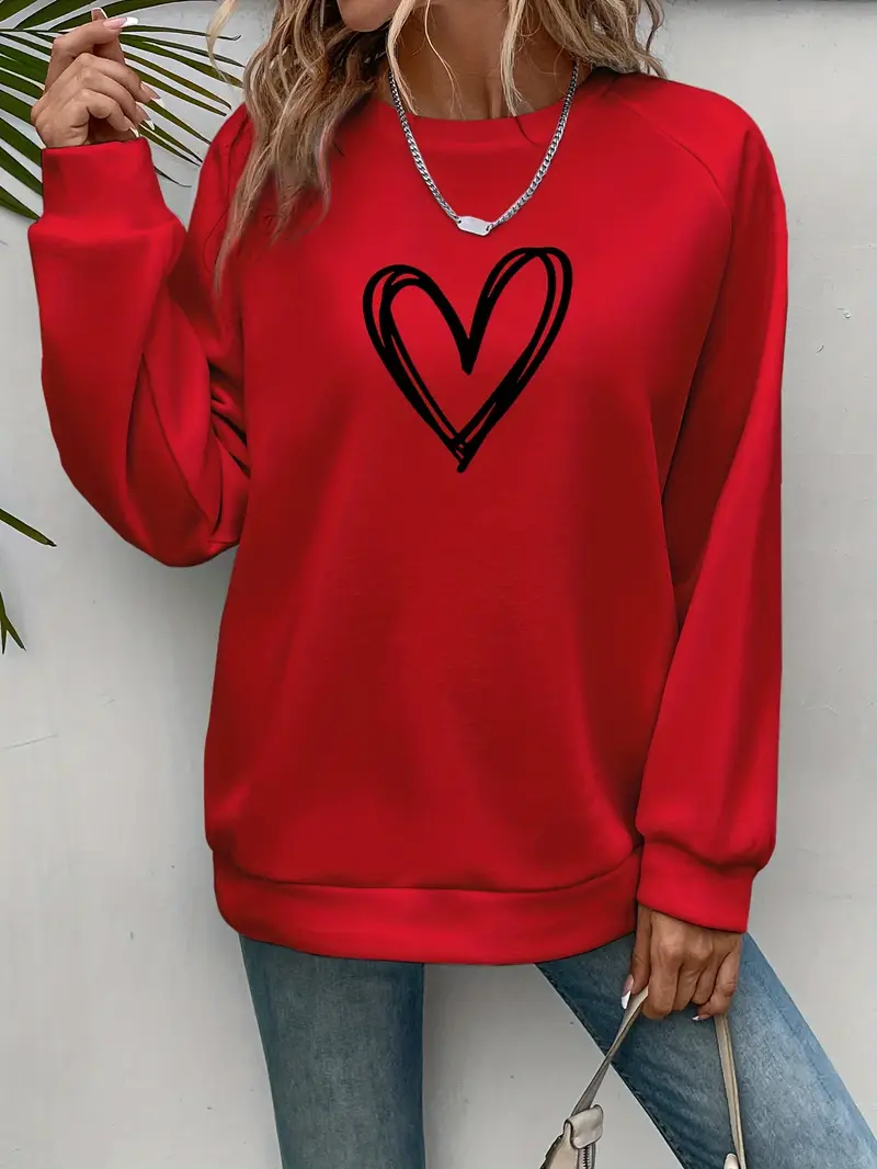 ADDISON™ FLEECE-LINED HEART PRINT SWEATSHIRT - Image 2