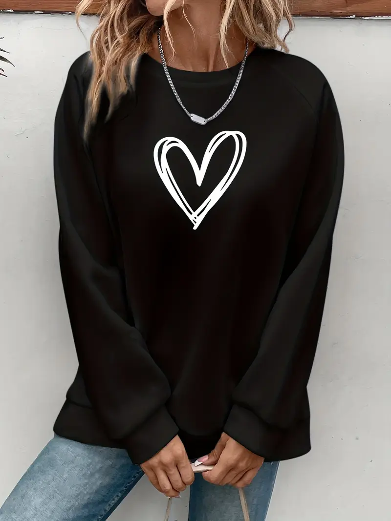 ADDISON™ FLEECE-LINED HEART PRINT SWEATSHIRT - Image 3