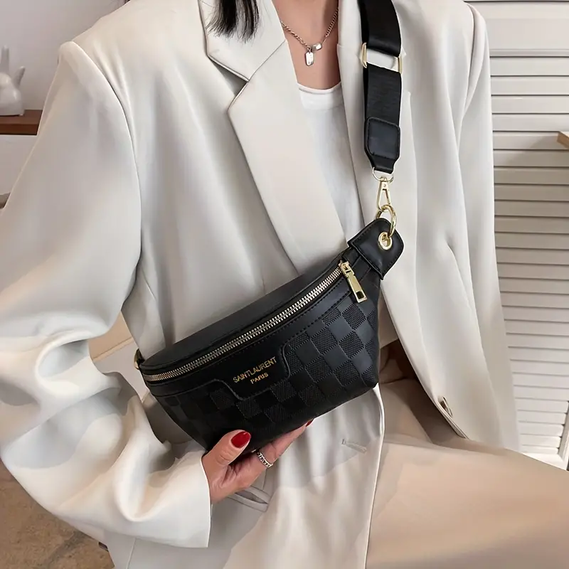ALEXANDRA™ CHECKERED EMBOSSED WAIST BAG - Image 2