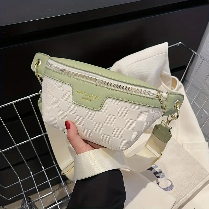 ALEXANDRA™ CHECKERED EMBOSSED WAIST BAG - Image 3