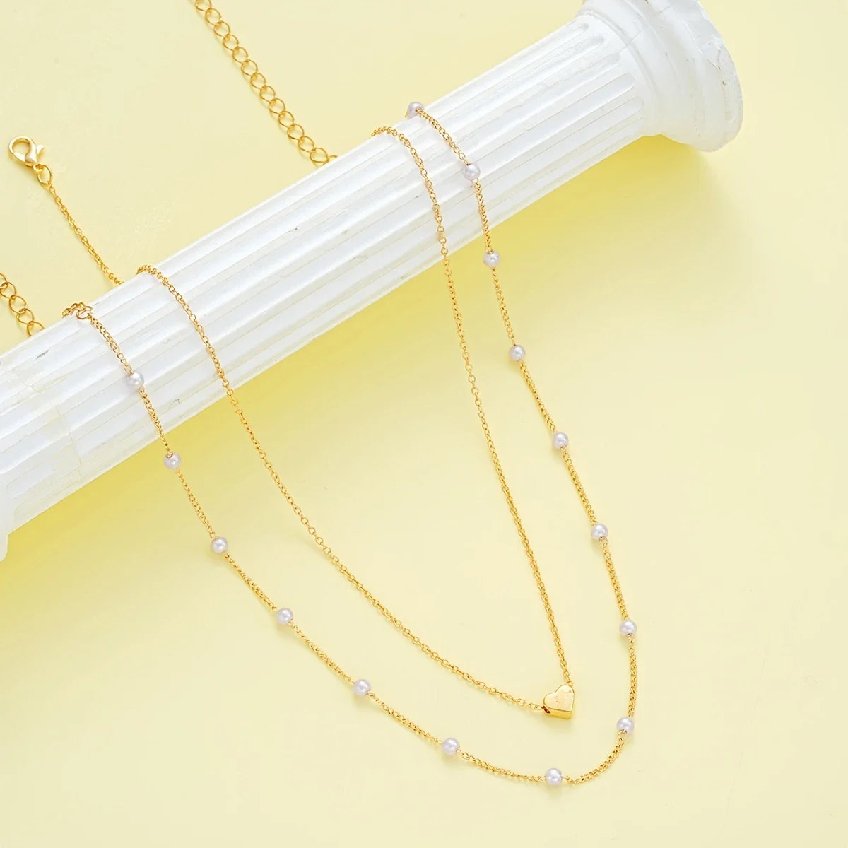 AMORA GLINT™ — 3PCS SIMPLE HEART-SHAPED NECKLACE & BRACELET SET - Image 6