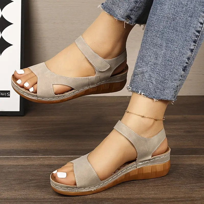 ANIKA™ WOMEN'S OPEN-TOE CASUAL WEDGE SANDALS - Image 5