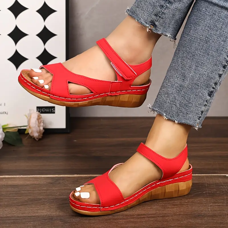 ANIKA™ WOMEN'S OPEN-TOE CASUAL WEDGE SANDALS - Image 6