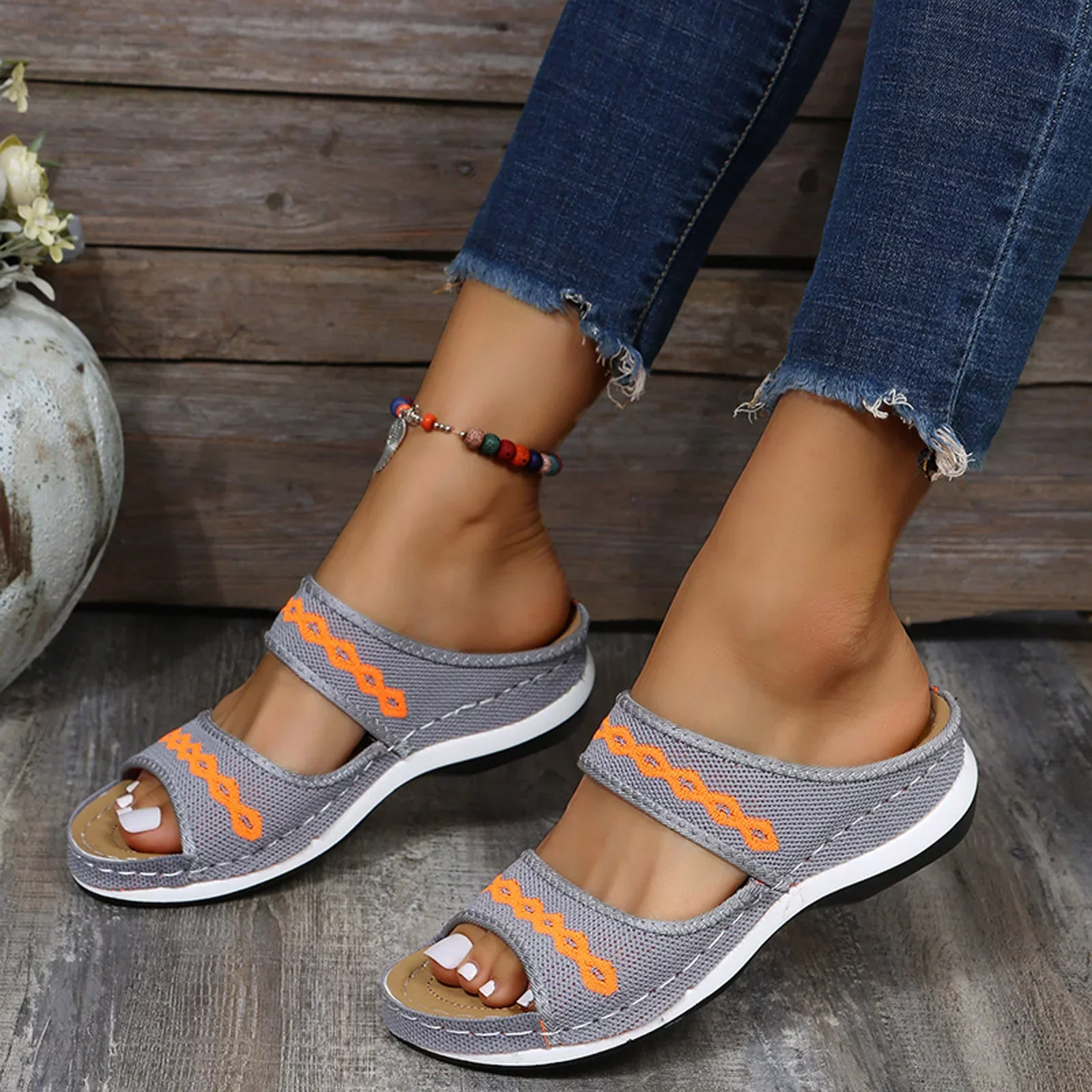 LEATHER ORTHOPEDIC ARCH SUPPORT SANDALS - Image 7