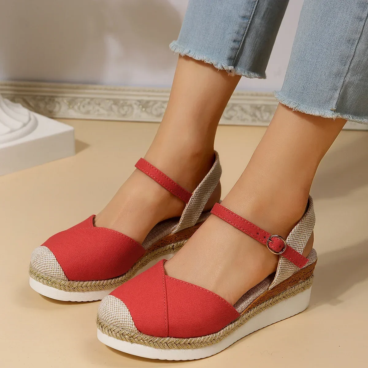 ARINA™ CLOSED TOE ORTHOPEDIC WEDGE SANDALS - Image 3