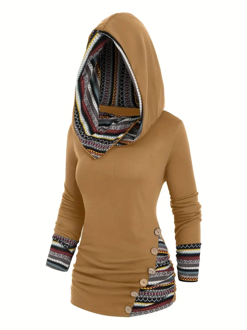 AVRA™ FASHION STRIPED KNIT HOODED SWEATSHIRT - Image 6