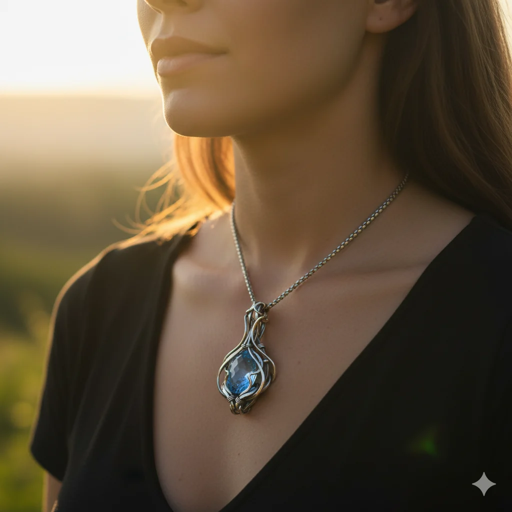 AZURE MIST VINTAGE NECKLACE - Image 2