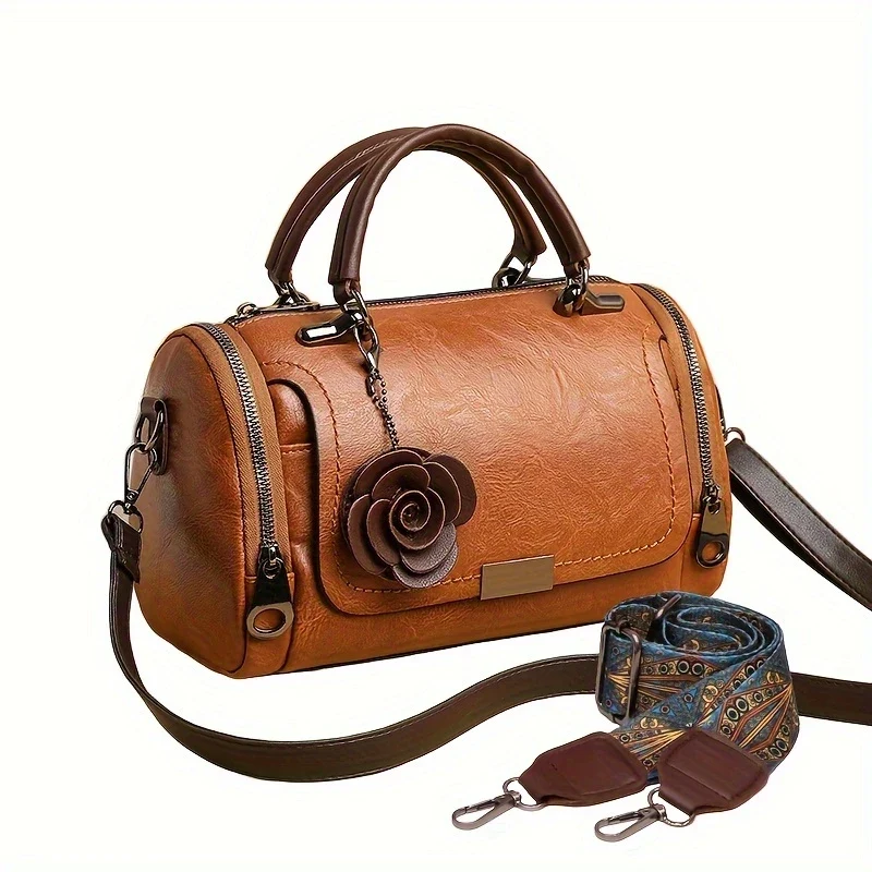BELLEVA BLOOM™ — WOMEN’S BOSTON HANDBAG WITH FLOWER PENDANT - Image 11