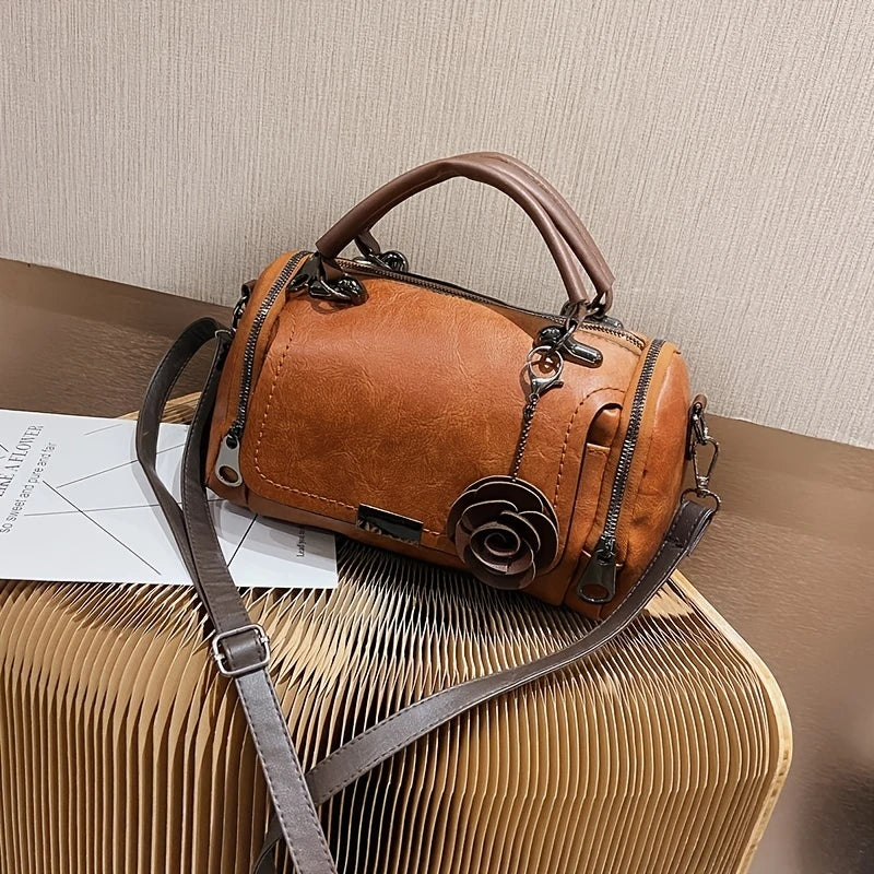 BELLEVA BLOOM™ — WOMEN’S BOSTON HANDBAG WITH FLOWER PENDANT - Image 3