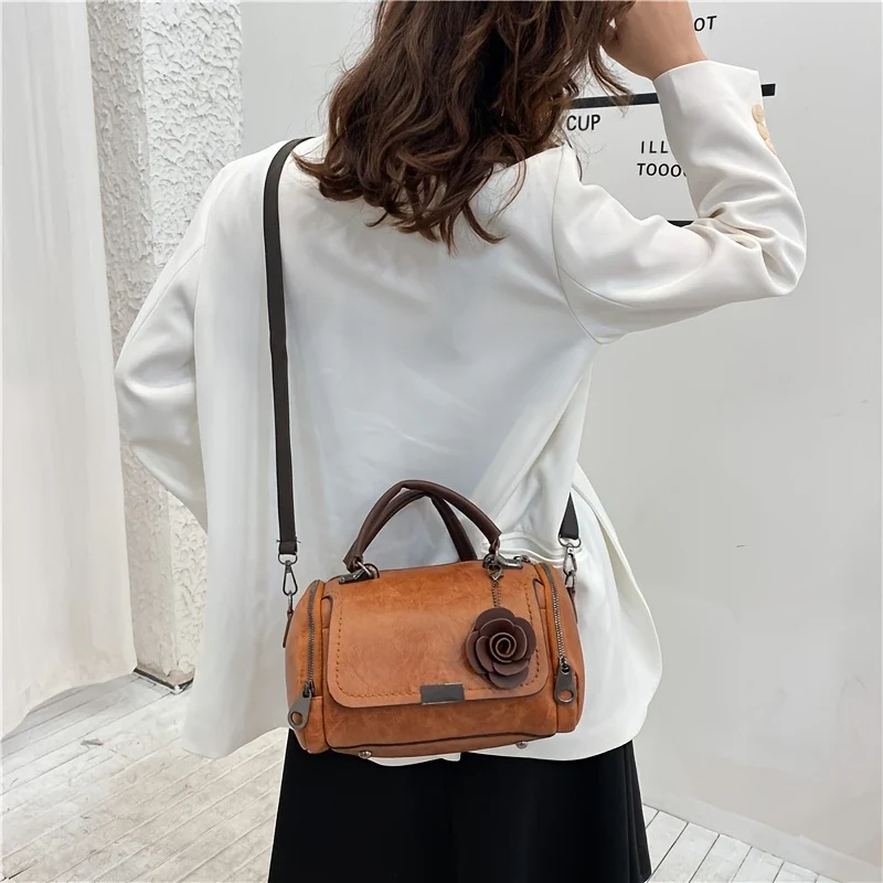 BELLEVA BLOOM™ — WOMEN’S BOSTON HANDBAG WITH FLOWER PENDANT - Image 6