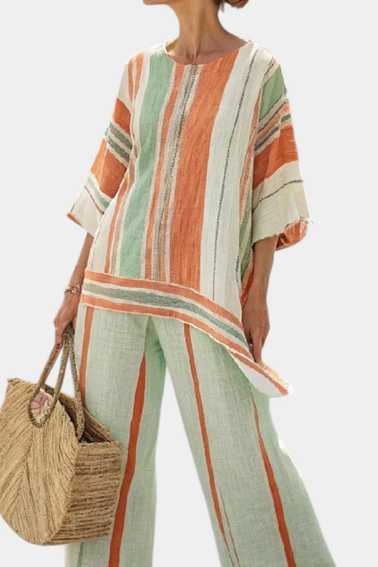 BELLMERE™ ELEGANT SYMMETRICAL TOP & WIDE-LEG PANTS - Image 3