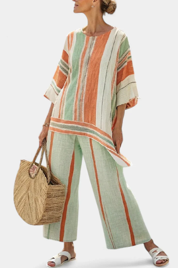 BELLMERE™ ELEGANT SYMMETRICAL TOP & WIDE-LEG PANTS - Image 4