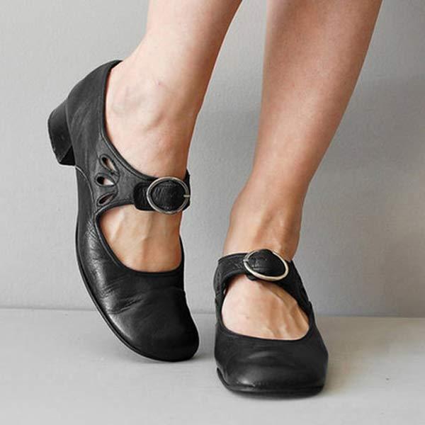 BIANCA™ WEDGE LEATHER ORTHOPEDIC BUCKLE SANDALS - Image 2