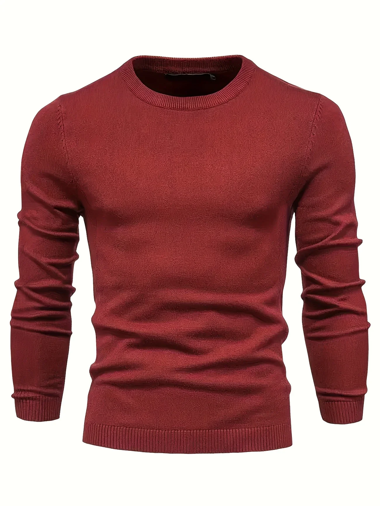 BRANDFORD KNIT™ — MEN’S CASUAL SOLID KNITTED CREW NECK SWEATER - Image 11