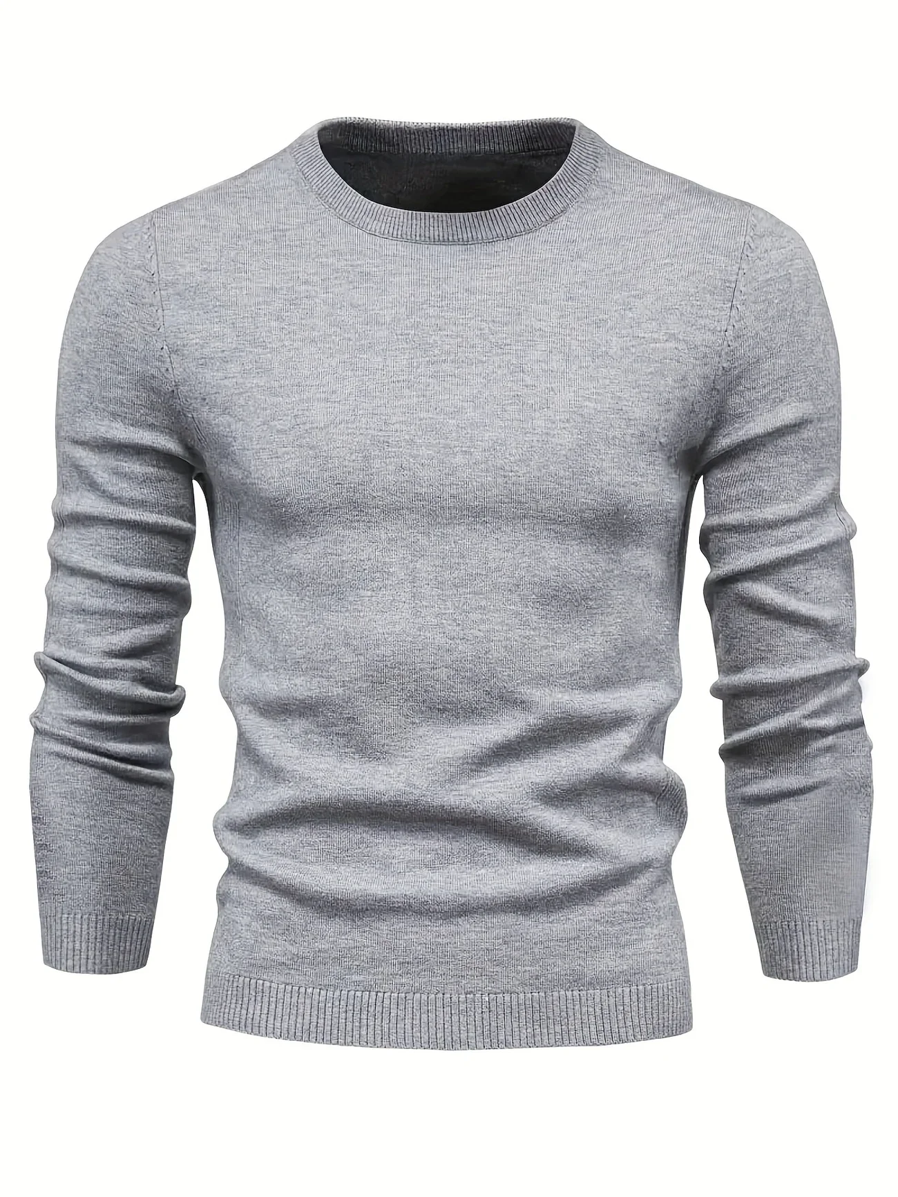 BRANDFORD KNIT™ — MEN’S CASUAL SOLID KNITTED CREW NECK SWEATER - Image 8