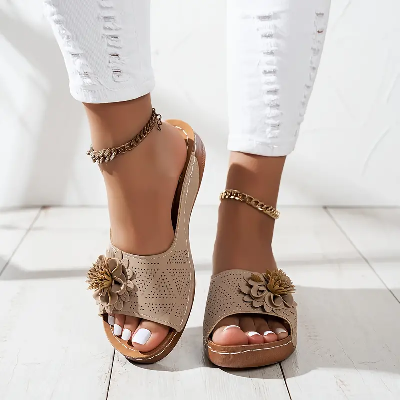 BURNIE™ WOMEN'S FLORAL OPEN TOE SLIDES - Image 12