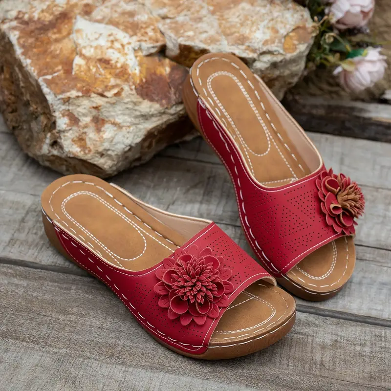 BURNIE™ WOMEN'S FLORAL OPEN TOE SLIDES - Image 3