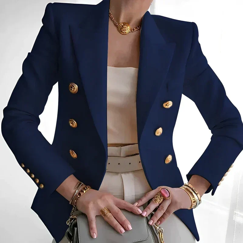 CÉLENE™ DOUBLE-BREASTED BLACK BLAZER - Image 5