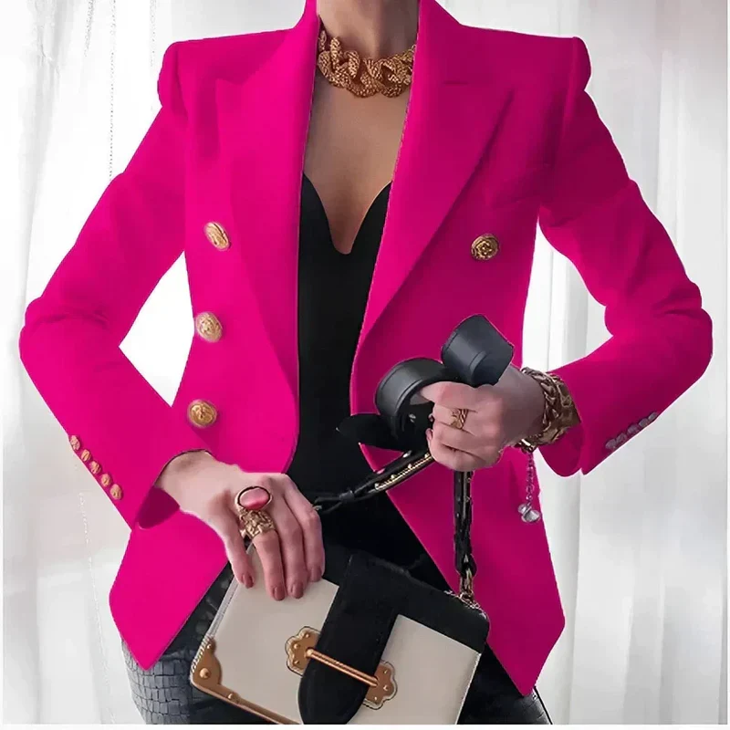 CÉLENE™ DOUBLE-BREASTED BLACK BLAZER - Image 6