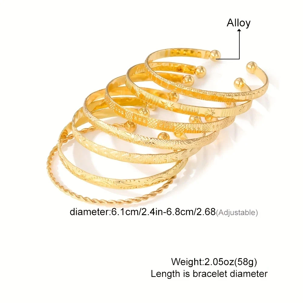 CELESTINA AURA™ — 7PCS LUXURY METAL SIX-POINTED STAR BRACELET SET - Image 9