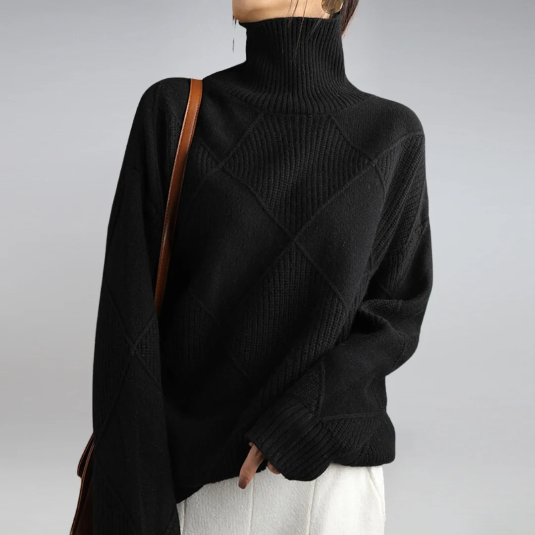 CINDARA™ – LUXE COTTON TURTLENECK SWEATER - Image 10
