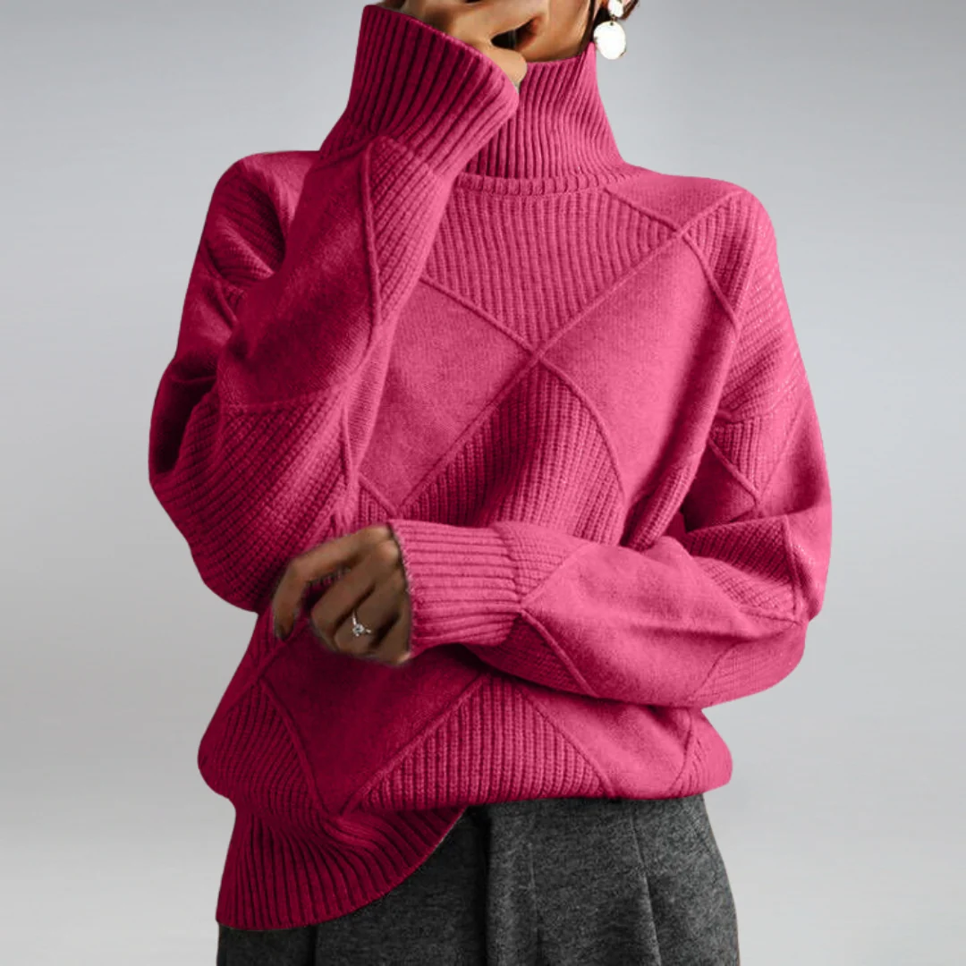 CINDARA™ – LUXE COTTON TURTLENECK SWEATER - Image 7