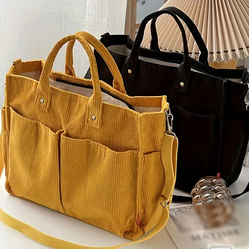 CHIC CORDUROY™ BLACK STRIPED CROSSBODY - Image 2