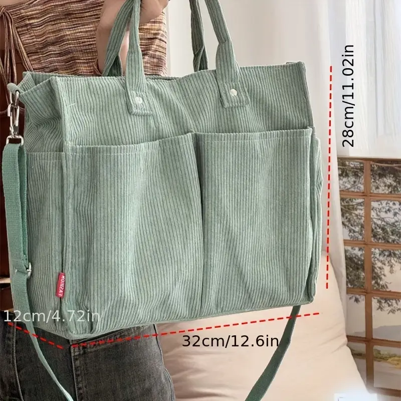 CHIC CORDUROY™ BLACK STRIPED CROSSBODY - Image 3