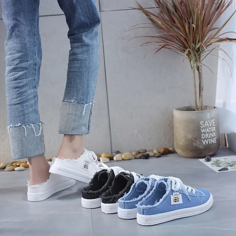ELARA™ TRENDY SLIP-ON WATERPROOF CANVAS SHOES - Image 9
