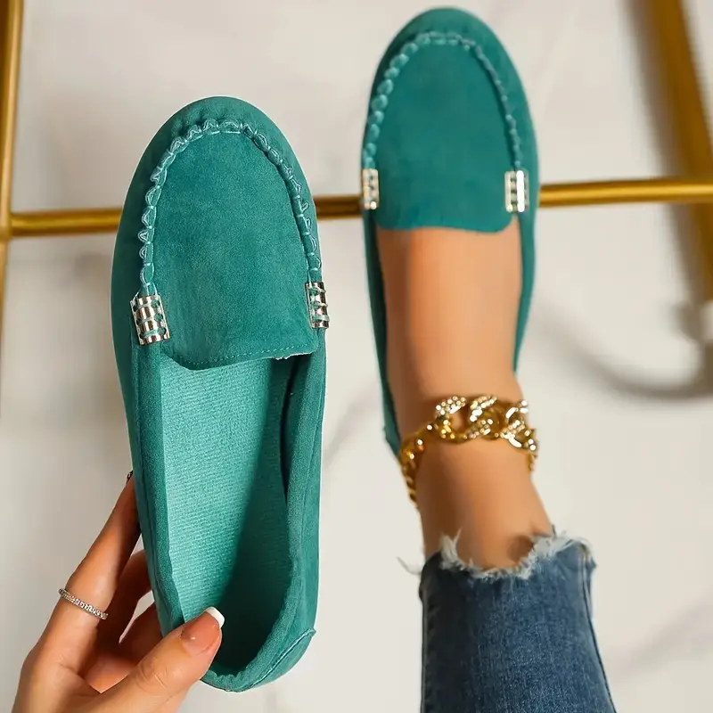 ELSWYN™ WOMEN'S CHIC METAL DECOR LOAFERS - Image 4