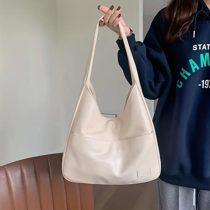 EMILIA™ SOLID COLOR HOBO BAG - Image 4