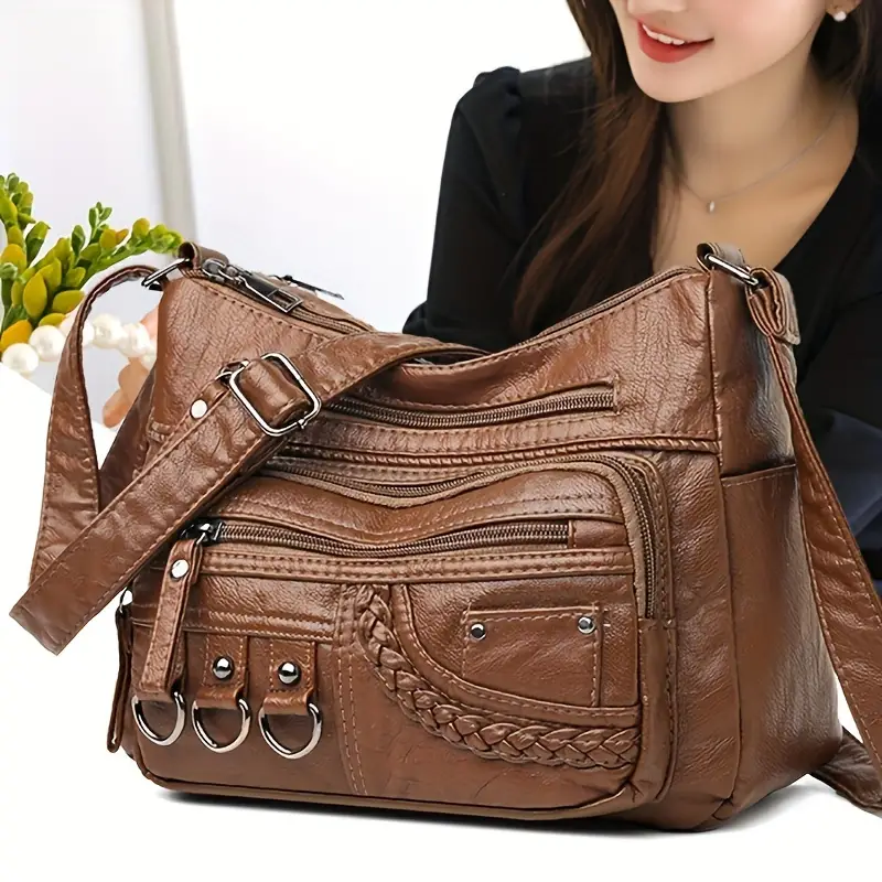 EVELYN™ VINTAGE PU CROSSBODY BAG - Image 2