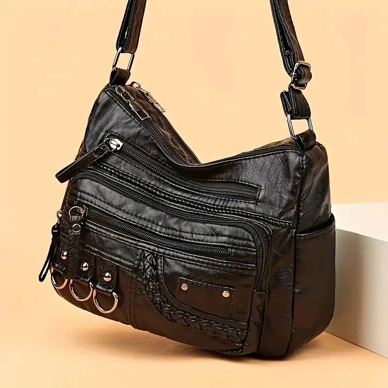 EVELYN™ VINTAGE PU CROSSBODY BAG - Image 3