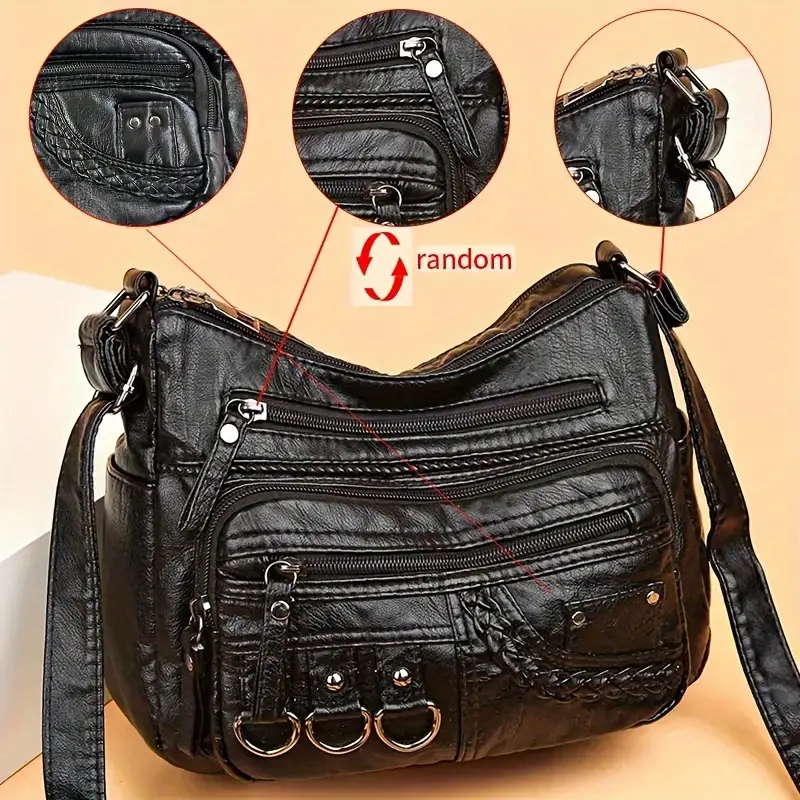 EVELYN™ VINTAGE PU CROSSBODY BAG - Image 4