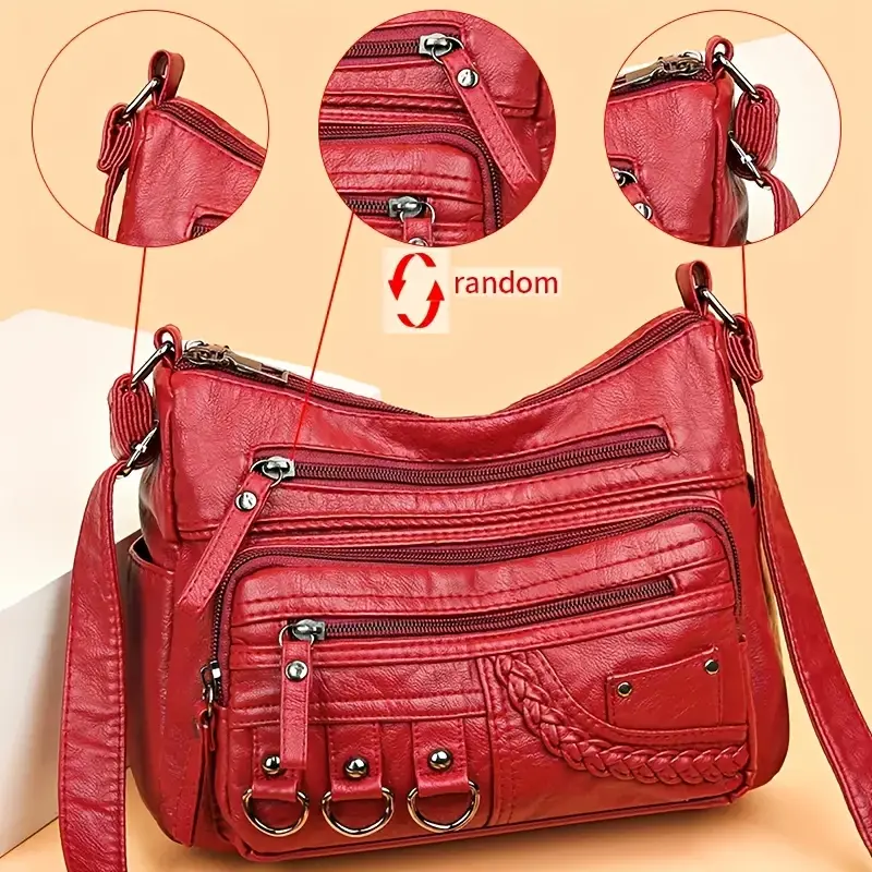 EVELYN™ VINTAGE PU CROSSBODY BAG - Image 6