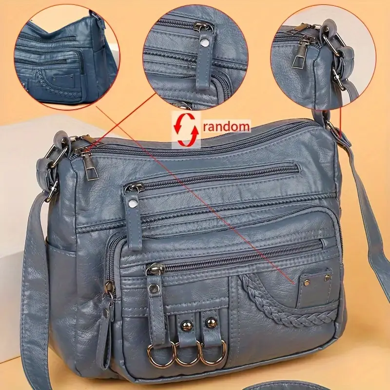 EVELYN™ VINTAGE PU CROSSBODY BAG - Image 7