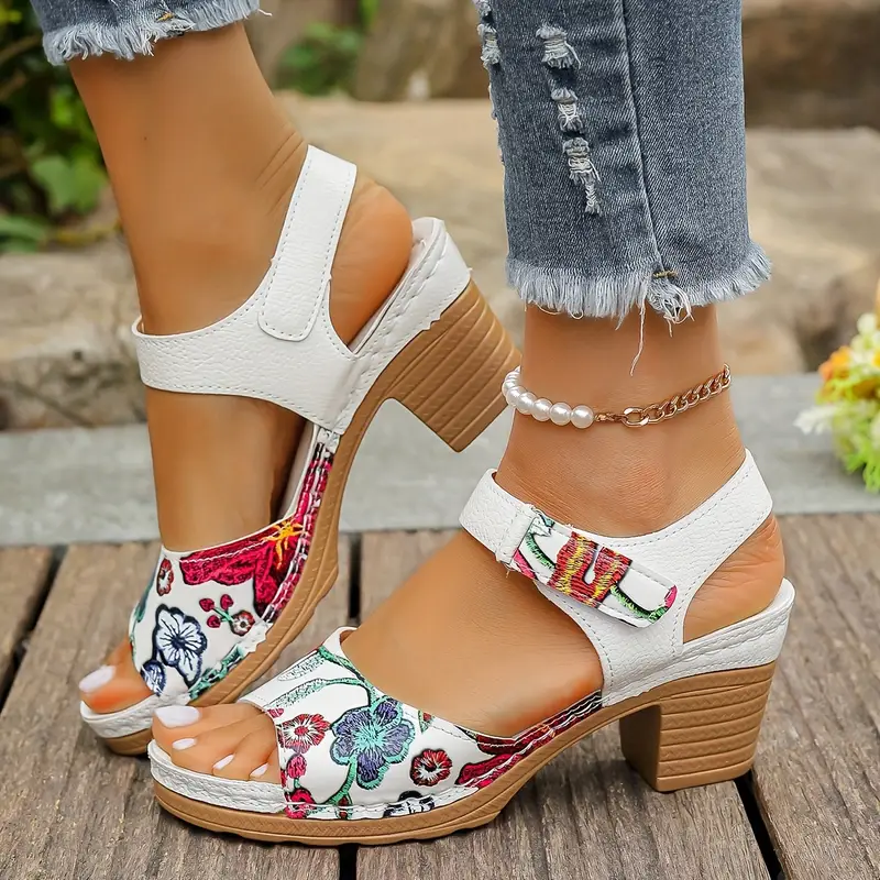 EXMOUTH™ FLORAL HIGH-HEEL SANDALS - Image 2