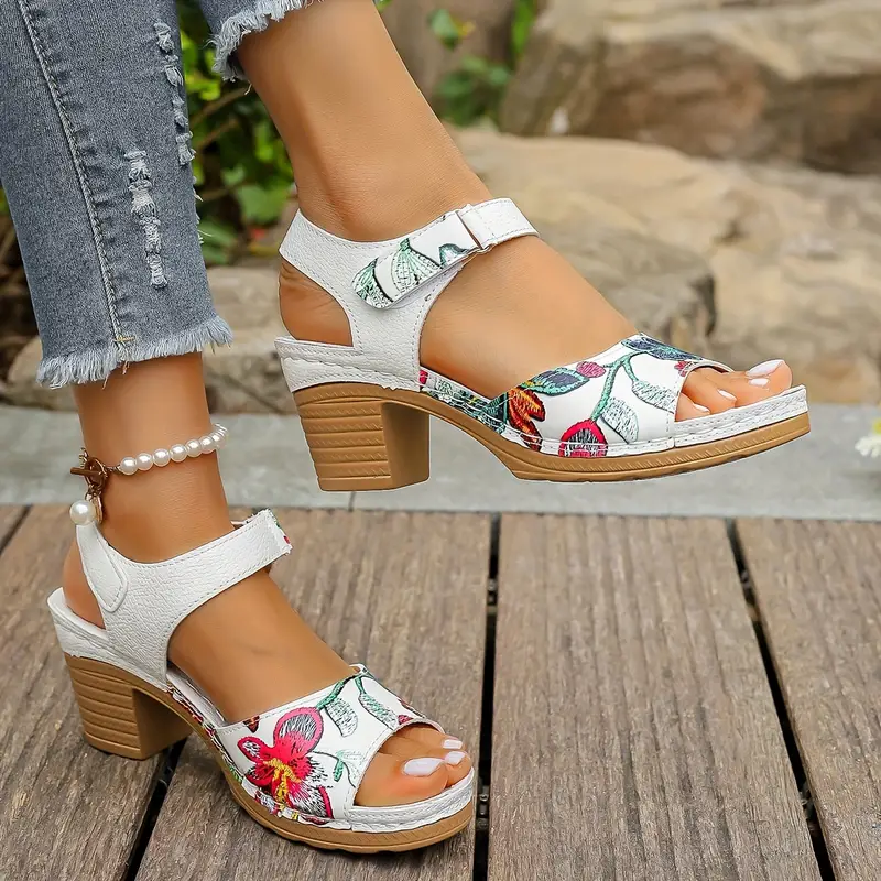 EXMOUTH™ FLORAL HIGH-HEEL SANDALS - Image 4
