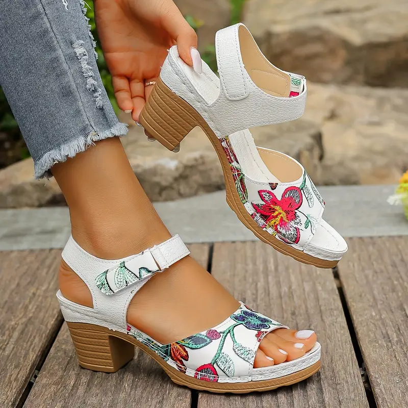 EXMOUTH™ FLORAL HIGH-HEEL SANDALS - Image 5