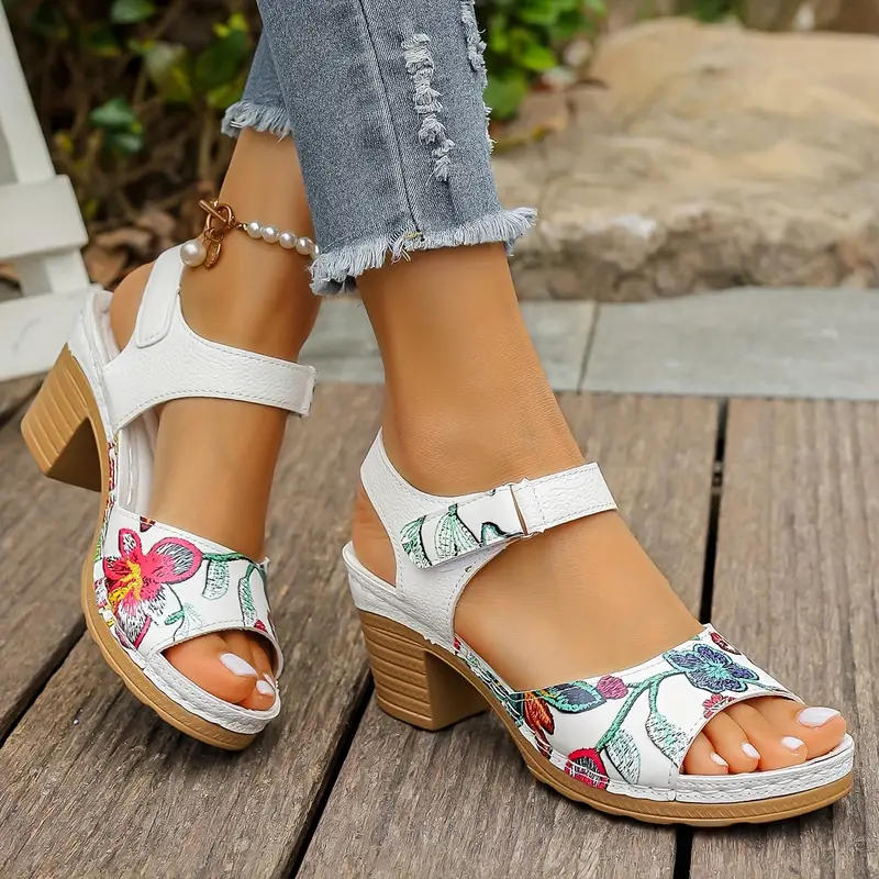 EXMOUTH™ FLORAL HIGH-HEEL SANDALS - Image 6