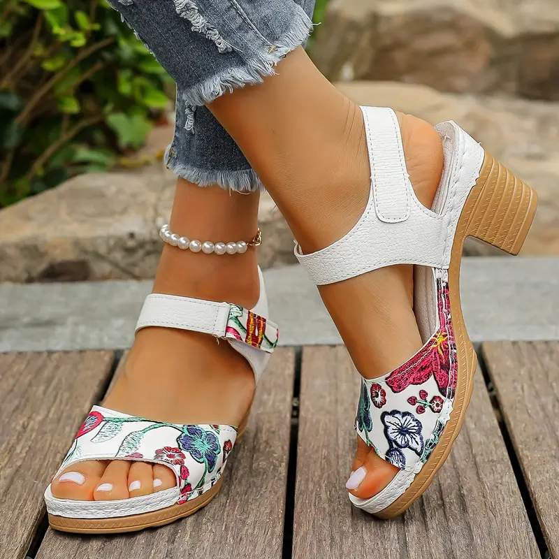 EXMOUTH™ FLORAL HIGH-HEEL SANDALS - Image 7