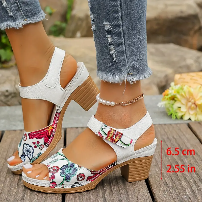 EXMOUTH™ FLORAL HIGH-HEEL SANDALS - Image 8