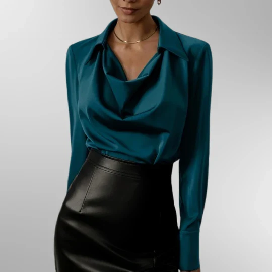 FREYA™ | ELEGANT SATIN BLOUSE - Image 3