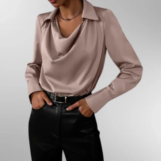 FREYA™ | ELEGANT SATIN BLOUSE - Image 4
