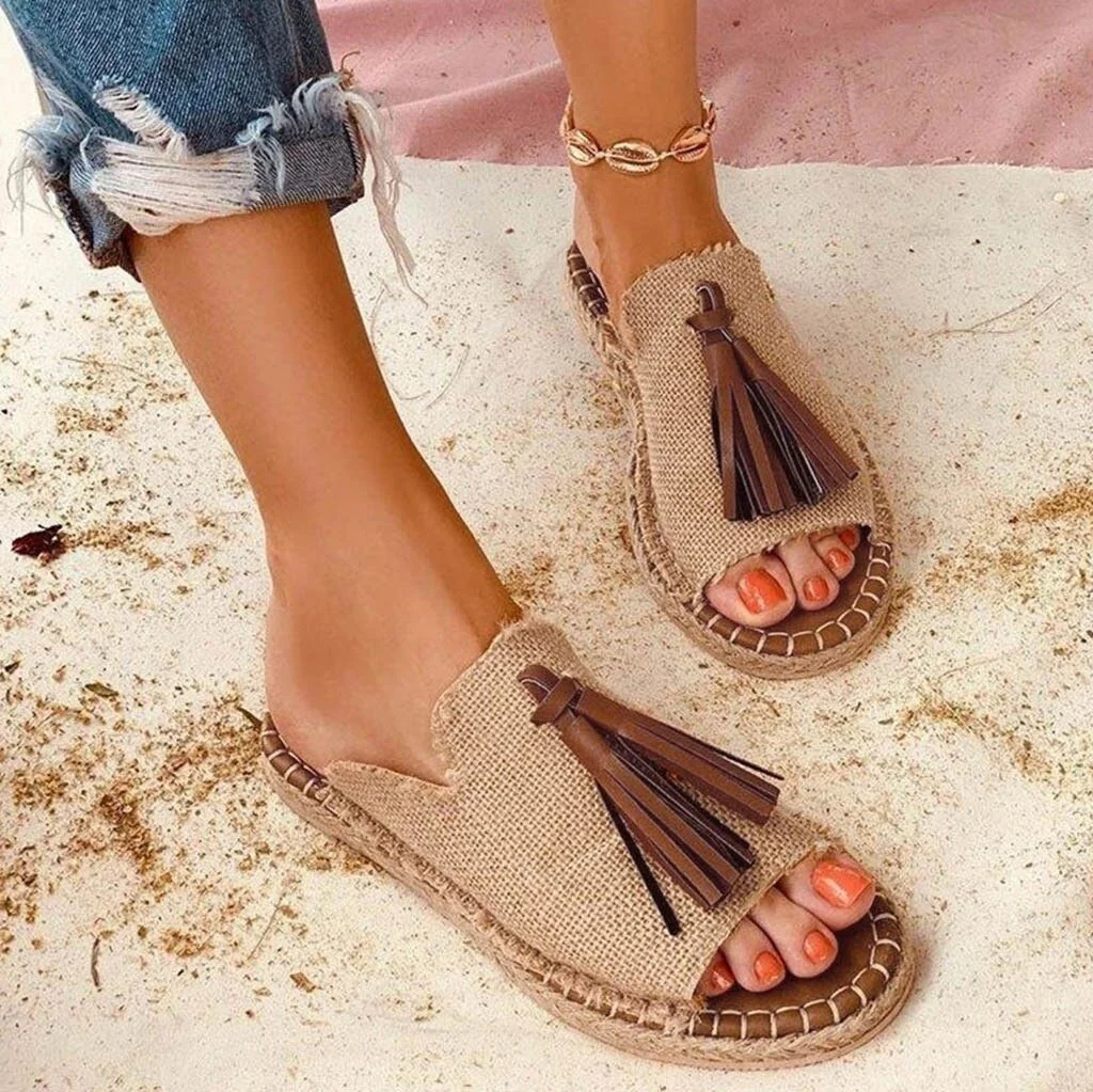 BOHEMIAN STYLE FRINGED SANDALS - Image 3