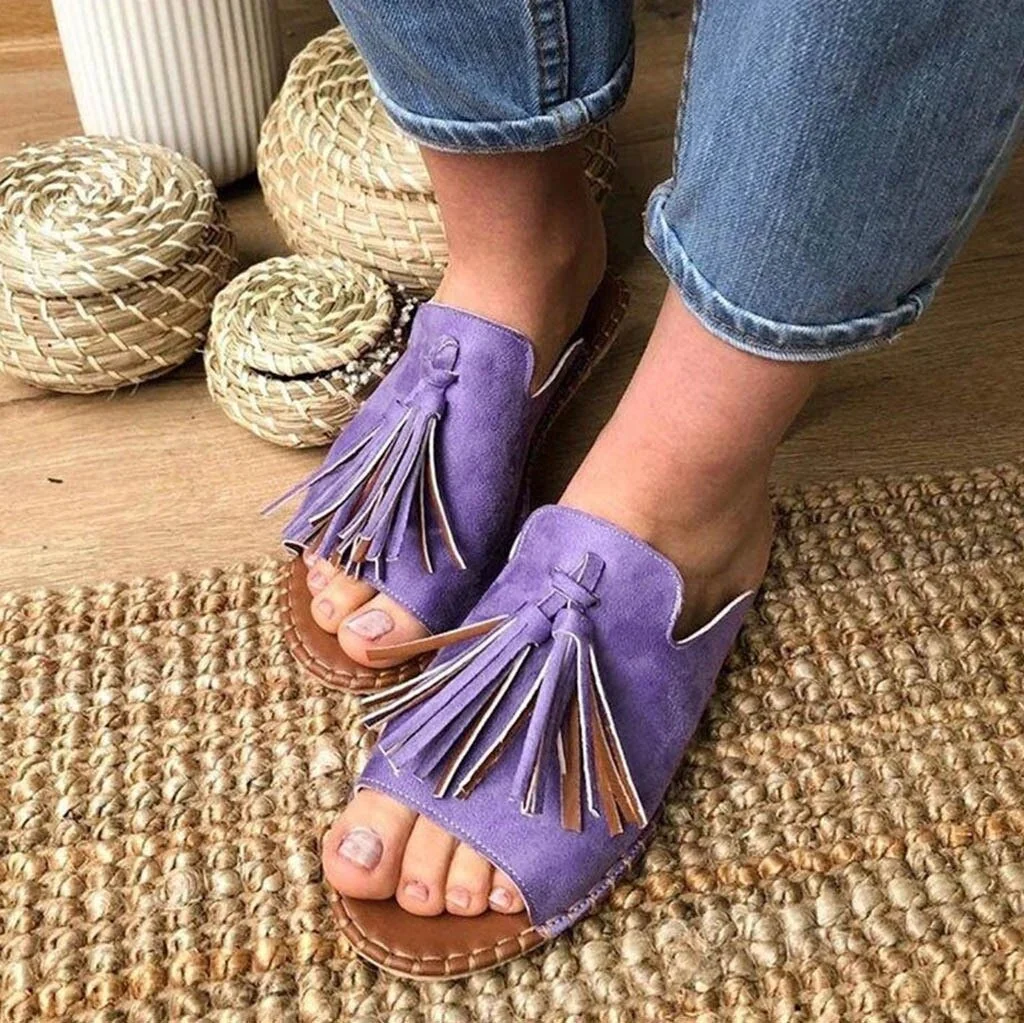 BOHEMIAN STYLE FRINGED SANDALS - Image 5