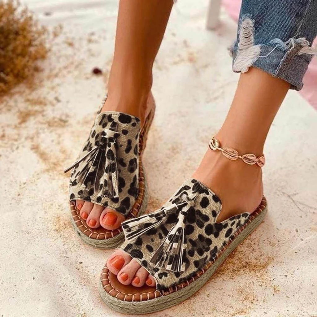 BOHEMIAN STYLE FRINGED SANDALS - Image 6