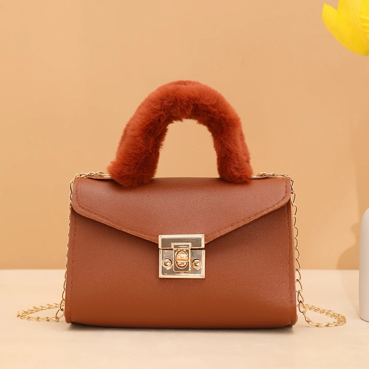FURÉLLE CHIC™ — AUTUMN SOFT PLUSH FAUX FUR HANDBAG - Image 11