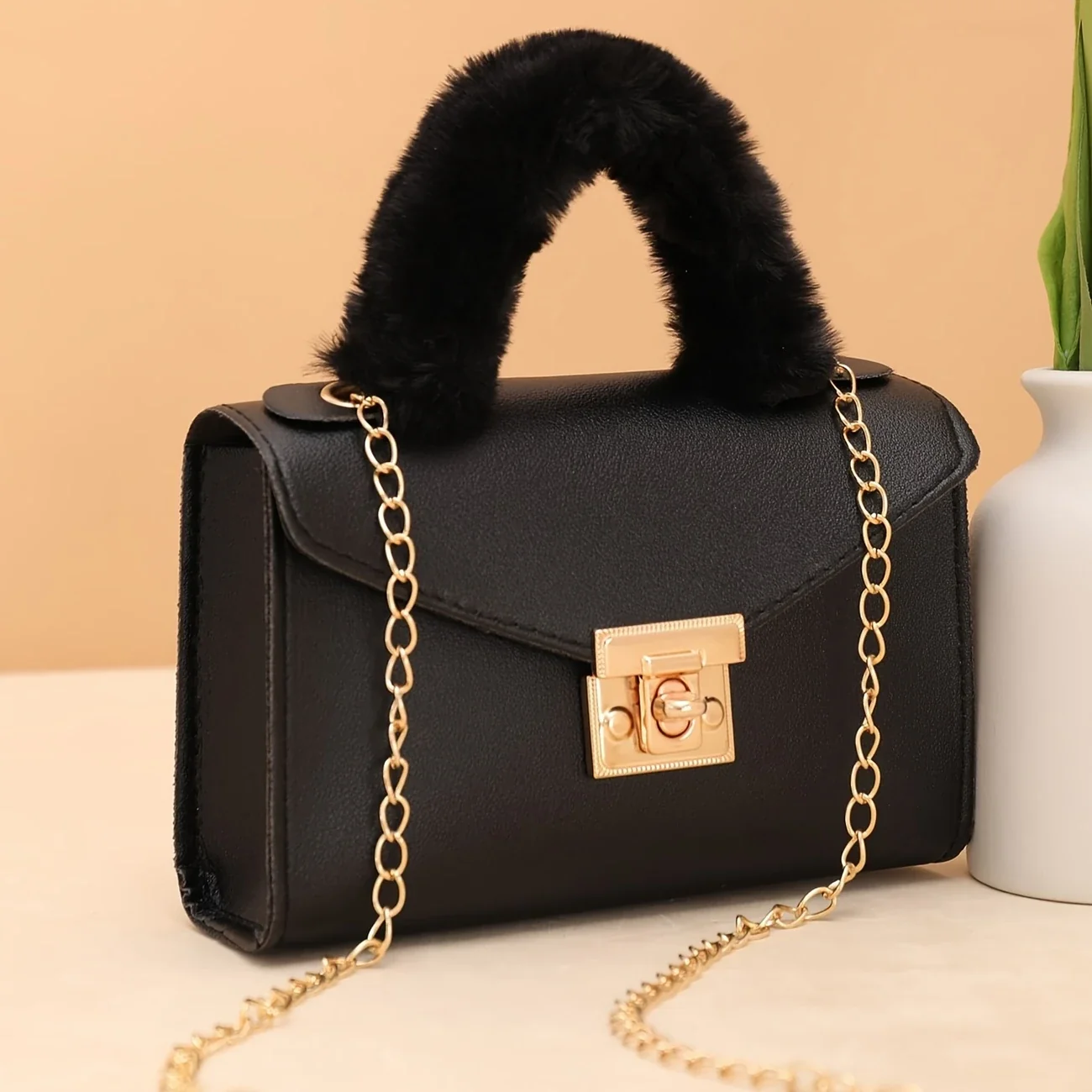 FURÉLLE CHIC™ — AUTUMN SOFT PLUSH FAUX FUR HANDBAG - Image 7