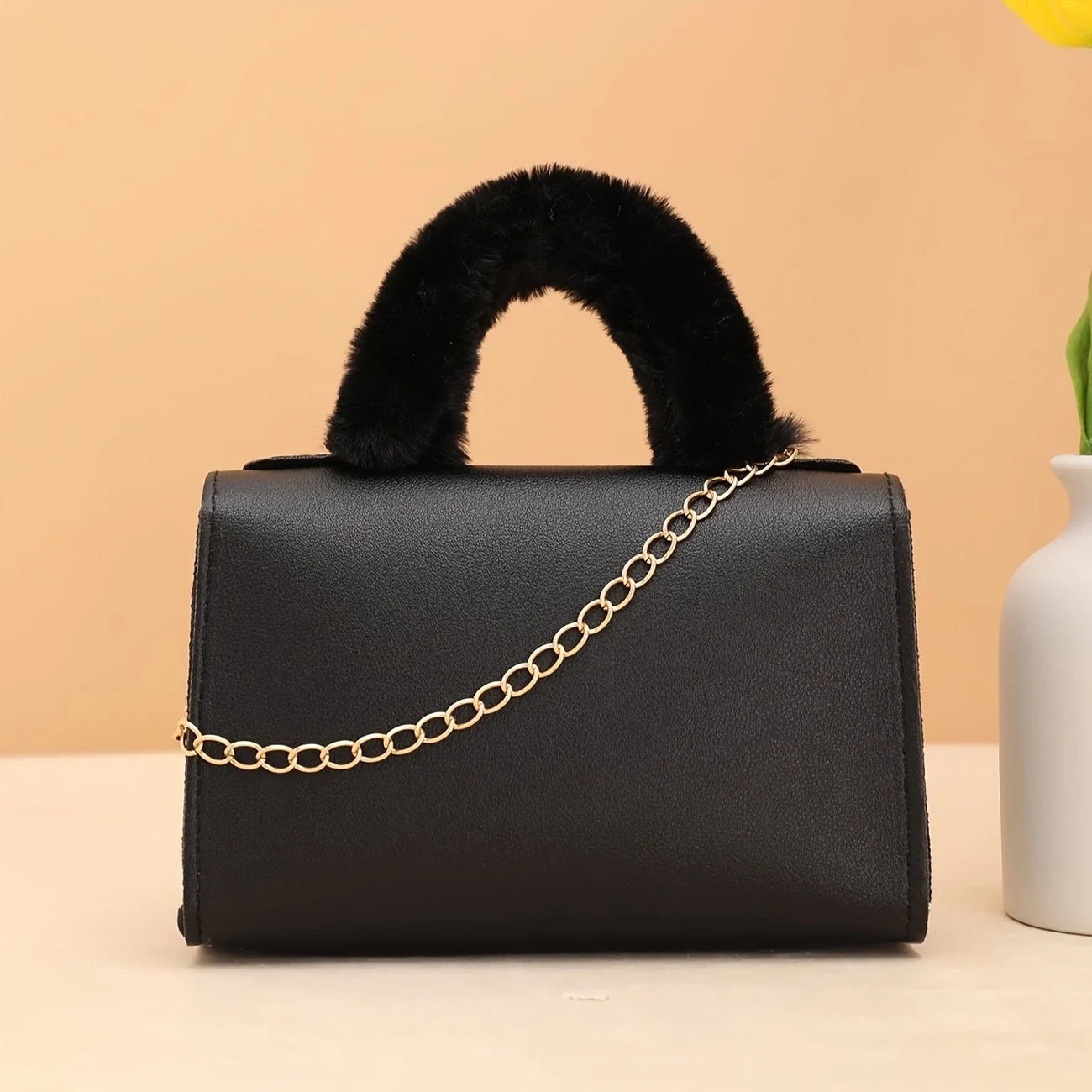 FURÉLLE CHIC™ — AUTUMN SOFT PLUSH FAUX FUR HANDBAG - Image 8